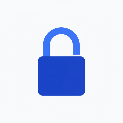 Stylelock app icon: a closed padlock in two flat blues