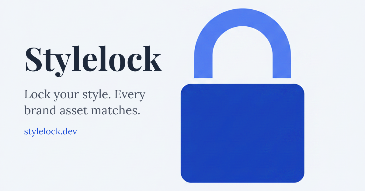 Stylelock social image: the name and its line beside the padlock